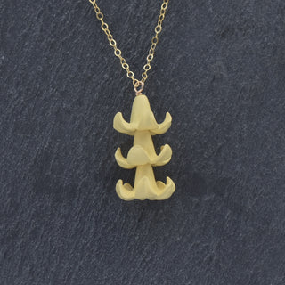 Triple Big Puakenikeni Drop Necklace by Yay Hawaii with colorful floral pendants on a delicate chain.