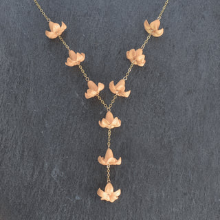 Yay Hawaii Y Lariat Big Puakenikeni necklace in vibrant color, featuring floral-inspired design and tropical Hawaiian style.