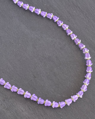Purple Pua Kalaunu Lei - Traditional String - Yay Hawaii