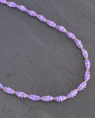 Purple Pua Kalaunu Lei - Alternating String - Yay Hawaii