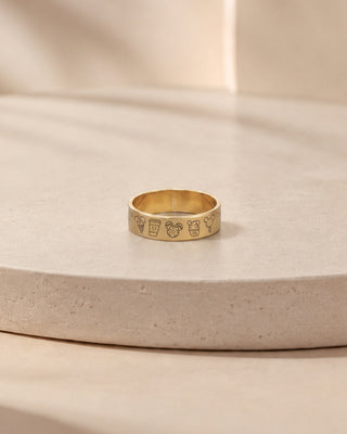 Yay Hawaii Magical Snack Bar Ring full band with colorful candy-inspired design, adjustable silver-toned metal ring.