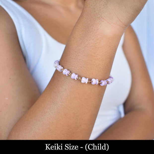 Keiki - Crown Flower Linked Bracelet with Extender Chain - Yay Hawaii