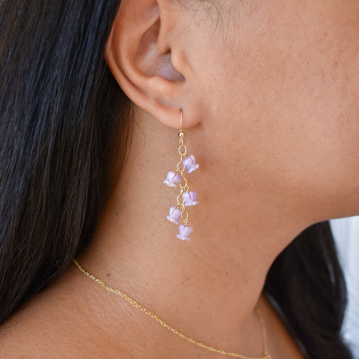 Five Cascading Crown Flower Earrings - Yay Hawaii