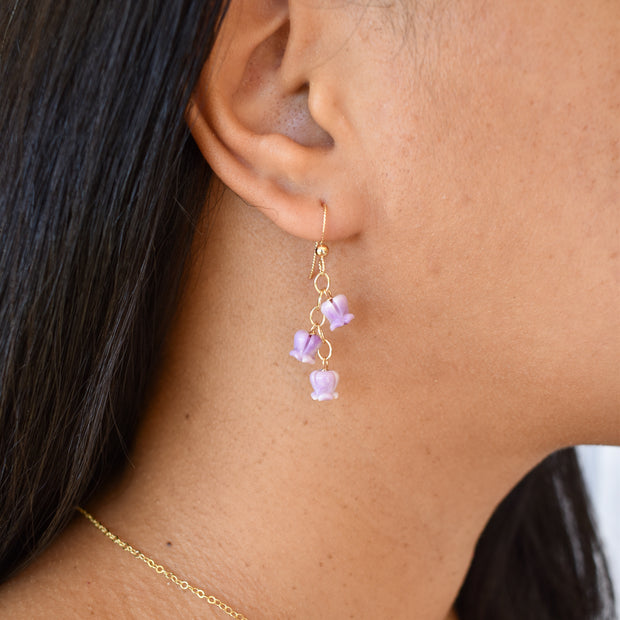 Three Cascading Crown Flower Earrings - Yay Hawaii