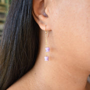Double Dangle Crown Flower Earrings - Yay Hawaii