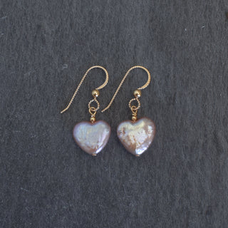 Heart Shape Pearl Single Drop Earrings - Yay Hawaii