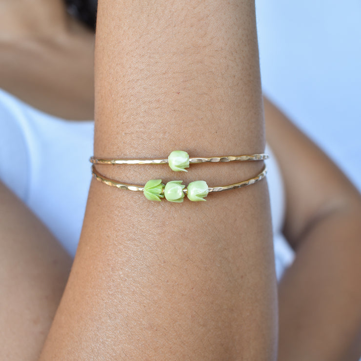 Pakalana Bangle - Single or Triple Flower - Yay Hawaii