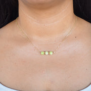 Three Crown Flower and Accent Bead Necklace - Yay Hawaii
