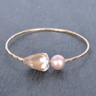 Rat Cone Bangle with Edison Pearl - Yay Hawaii