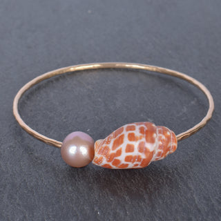 Miter Shell Bangle with Edison Pearl - Yay Hawaii