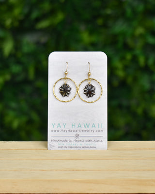'Opihi 'Awa Center Hoop Earrings - False 'Opihi - Yay Hawaii