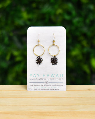 'Opihi 'Awa Dangling Small Hoop Earrings - False 'Opihi - Yay Hawaii