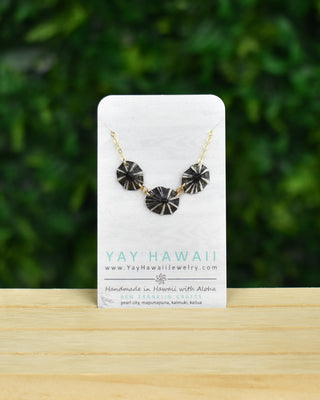 Triple Linked 'Opihi 'Awa Necklace - False 'Opihi - Yay Hawaii