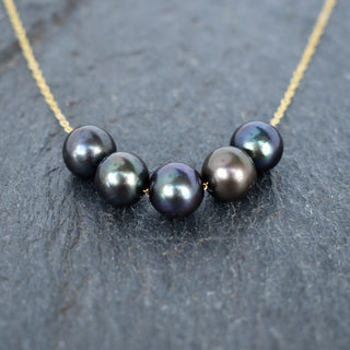 Five Floating Pearl Necklace - Yay Hawaii