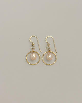 Yay Hawaii small hoop earrings with oval pearls in a choice of pearl colors