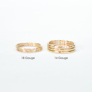 Thin stacking ring by Yay Hawaii, showcasing a sleek gold band designed for layered jewelry styles.