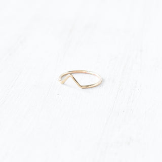 Thin Mauna Ring by Yay Hawaii featuring a sleek, minimalist design with a polished silver finish and subtle volcanic mountain detail.