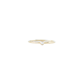 Clear CZ stacking ring with April diamond birthstone by Yay Hawaii, featuring a sleek silver band and sparkling gemstones.