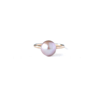 Purple Edison Kahi stacking ring by Yay Hawaii, featuring a vibrant purple gemstone set in a sleek silver band.