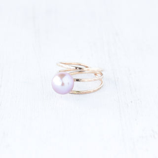 'Ekolu Ring with Edison Pearl - Yay Hawaii