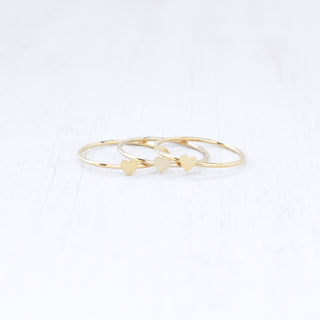 Silver tiny heart stacking ring from Yay Hawaii, featuring a delicate heart design ideal for everyday jewelry.