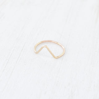 Tall Mauna Ring by Yay Hawaii featuring a sleek, handcrafted silver ring with a minimalist volcanic mountain design.