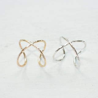 Yay Hawaii Loa Infinity Ring with sleek silver band and infinity symbol design on a white background.