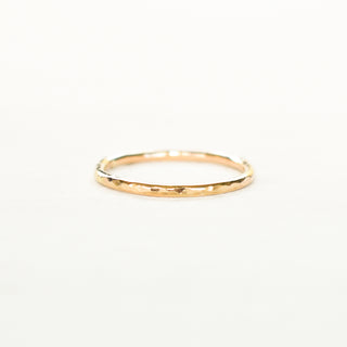 Yay Hawaii Nui Thick Stacking Ring made of gold-tone metal, featuring a bold, smooth, and shiny design for stylish layering.