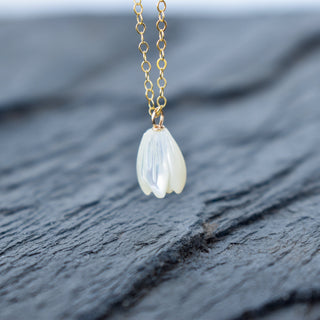 Medium Pikake dangling necklace by Yay Hawaii featuring a floral pendant on a delicate chain.