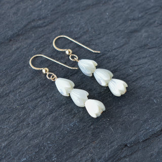 Three Cluster Pikake Earrings - Yay Hawaii