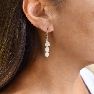 Three Cluster Pikake Earrings - Yay Hawaii