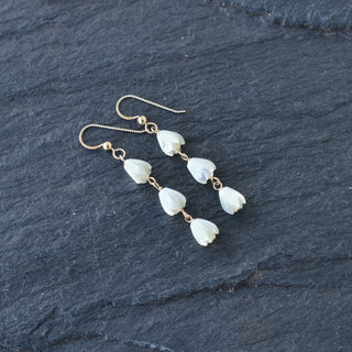 Triple Dangle Pikake Earrings - Yay Hawaii