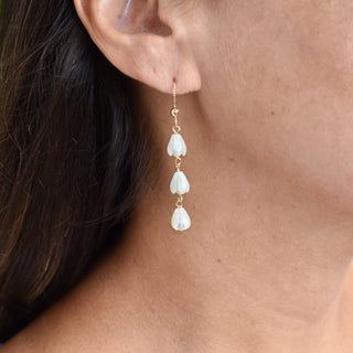 Triple Dangle Pikake Earrings - Yay Hawaii