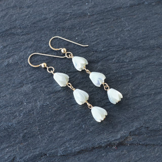 Triple Dangle Pikake Earrings - Yay Hawaii
