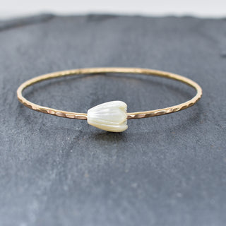Mother of Pearl Pikake Bangle - ONE BANGLE - Yay Hawaii