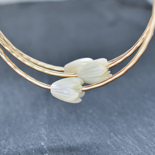 Mother of Pearl Pikake Bangle - ONE BANGLE - Yay Hawaii