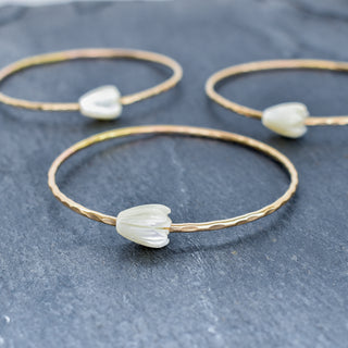 Mother of Pearl Pikake Bangle - ONE BANGLE - Yay Hawaii