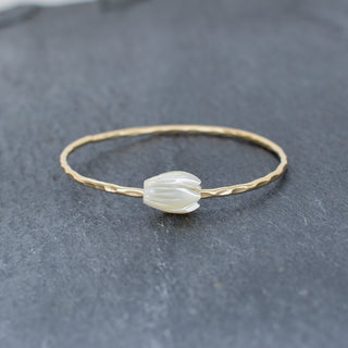 Keiki - Mother of Pearl Pikake Bangle - Yay Hawaii