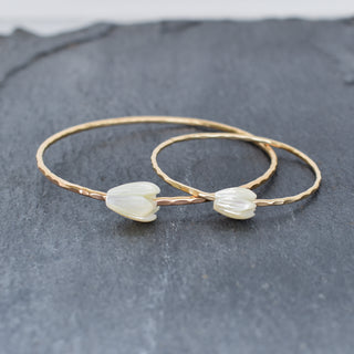 Keiki - Mother of Pearl Pikake Bangle - Yay Hawaii