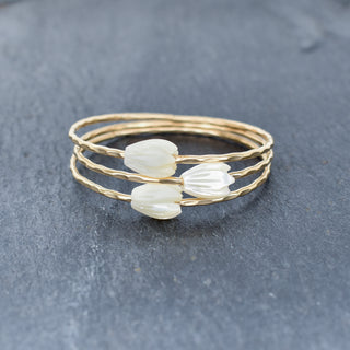 Keiki - Mother of Pearl Pikake Bangle - Yay Hawaii