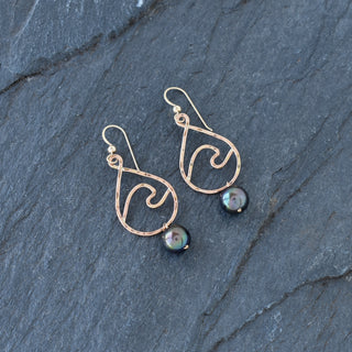 Wave (Small) Teardrop Hoop Earrings - Yay Hawaii