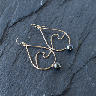 Wave (Large) Teardrop Hoop Earrings - Yay Hawaii