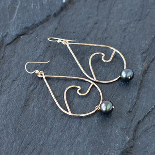 Wave (Large) Teardrop Hoop Earrings - Yay Hawaii