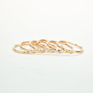 Set of Monstera leaf stacking rings by Yay Hawaii, featuring gold-tone botanical jewelry with layered leaf designs.