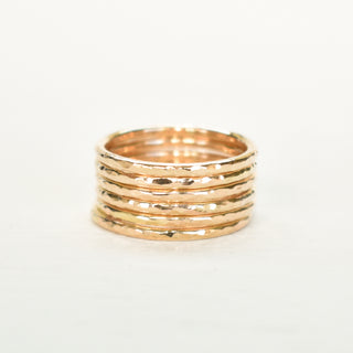 Set of Yay Hawaii Monstera and stacking rings featuring green monstera leaf design and silver band details.