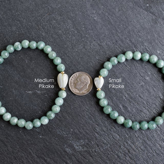 6mm Jade Stretchy Bracelet - Single MEDIUM Pikake - Yay Hawaii