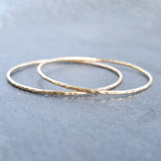 One Plain Hammered Bangle - Keiki or Adult - Yay Hawaii