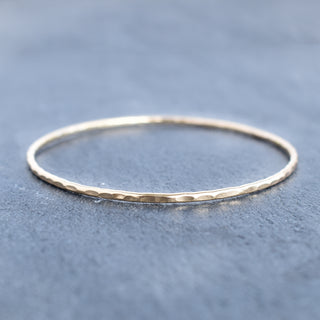 One Plain Hammered Bangle - Keiki or Adult - Yay Hawaii