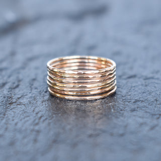 Thin stacking ring from Yay Hawaii's Lahi collection, showcasing a sleek, minimalist silver band with subtle textured details.