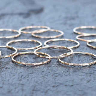 Yay Hawaii Lahi Thin Stacking Ring in silver, showcasing a delicate, minimalist design with a smooth, polished finish.